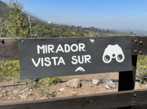 Cartel de Vista sur del Mirador en Parque Natural Cantalao